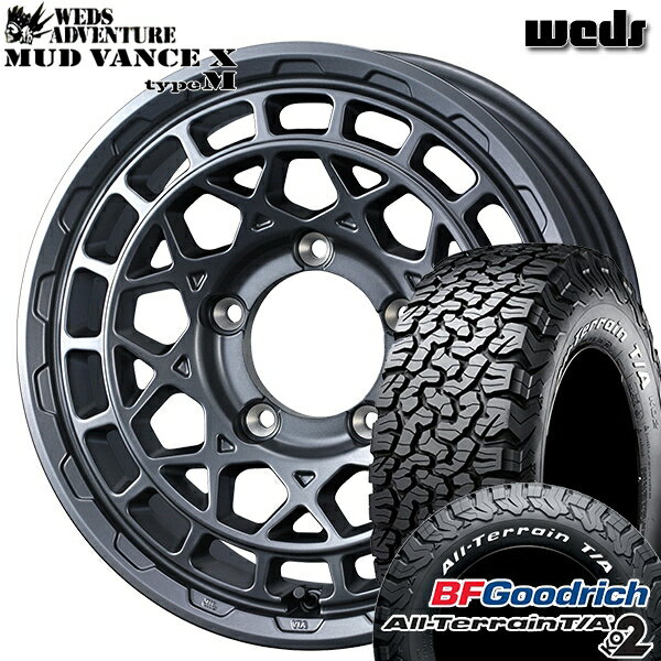 【取付対象】LT225/70R16 102/99R RWL BFグッドリッチ オールテレーン T/A KO2 Weds マッドヴァンス X タイプM マットガンメタ 16インチ 5.5J 5H139.7 サマータイヤホイールセット