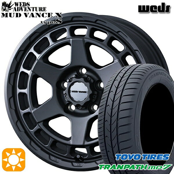 【取付対象】215/60R16 95H トーヨー トランパス mp7 Weds マッドヴァンス X タイプS フルマットブラック 16インチ 7.0J 5H114.3 サマータイヤホイールセット