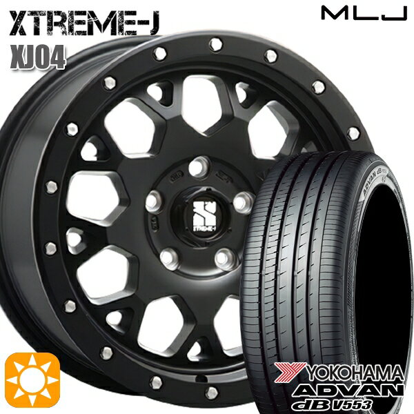【取付対象】エスティマ ヤリスクロス 215/60R16 95V ヨコハマ アドバンデシベル V553 MLJ エクストリームJ XJ04 サテンブラック 16インチ 7.0J 5H114.3 サマータイヤホイールセット