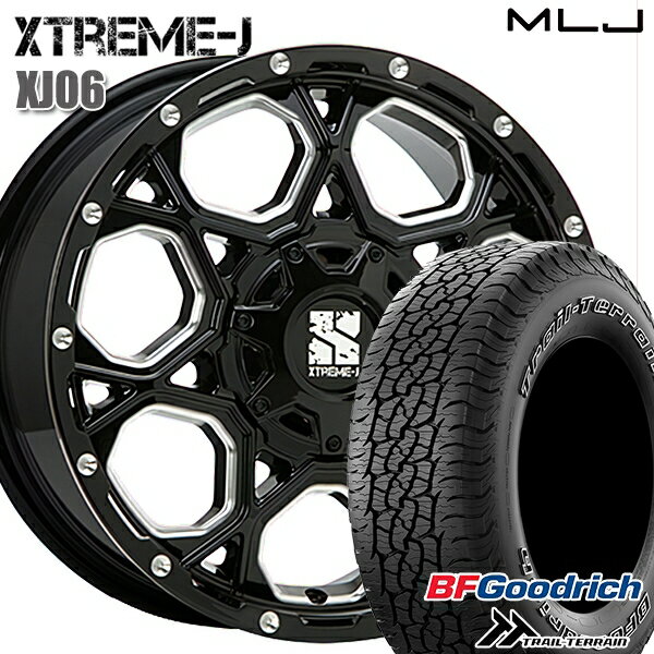 【取付対象】225/65R17 102T ORWL BFグッドリッチ トレールテレーン MLJ エクストリームJ XJ06 グロスブラックミルド 17インチ 7.0J 5H114.3 サマータイヤホイールセット