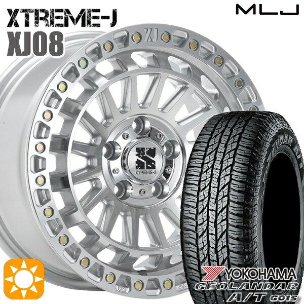 【取付対象】デリカD5 215/70R16 100H ヨコハマ ジオランダー A/T G015 MLJ エクストリームJ XJ08 グロスマシンド 16インチ 7.0J 5H114.3 サマータイヤホイールセット