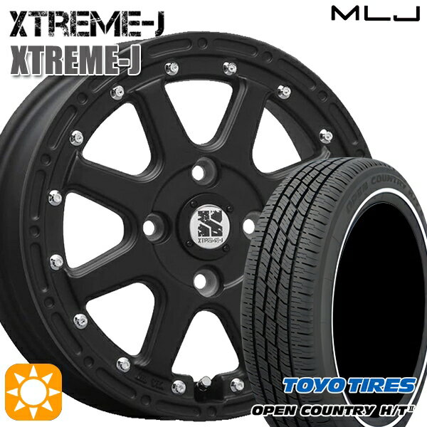 【取付対象】165/60R15 77H トーヨー オープンカントリー H/T2 WR MLJ エクストリームJ フラットブラック 15インチ 4.5J 4H100 サマータイヤホイールセット