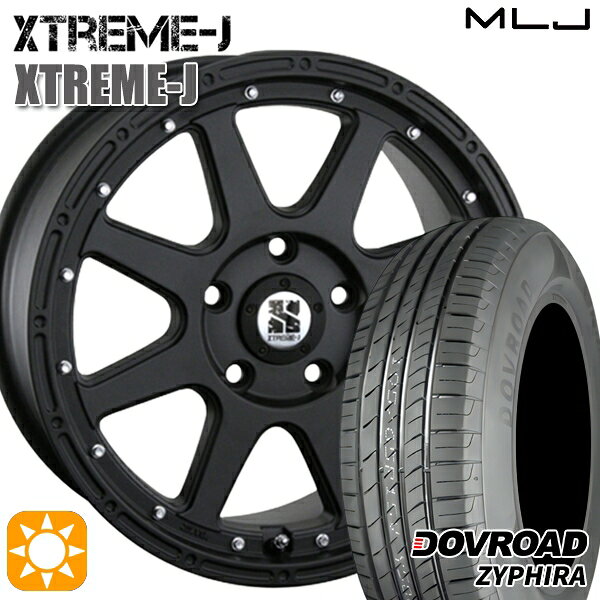 【取付対象】215/65R16 98H DOVROAD ザイファイラ MLJ エクストリームJ フラットブラック 16インチ 7.0J 5H114.3 サマータイヤホイールセット