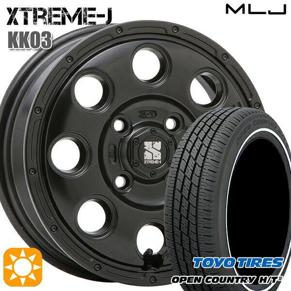 【取付対象】155/65R14 75H トーヨー オープンカントリー H/T2 WR MLJ エクストリームJ KK03 サテンブラック 14インチ 4.5J 4H100 サマータイヤホイールセット