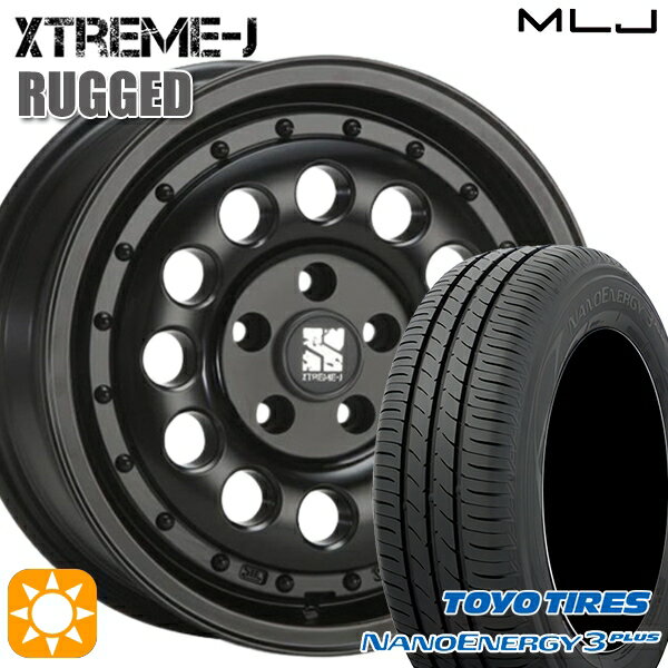【取付対象】ヤリスクロス 205/65R16 95H トーヨー ナノエナジー3プラス MLJ エクストリームJ ラギッド サテンブラック 16インチ 6.5J 5H114.3 サマータイヤホイールセット