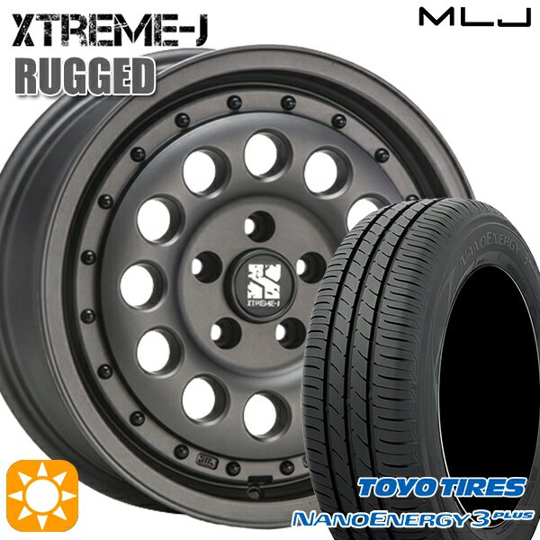 【取付対象】ヤリスクロス 205/65R16 95H トーヨー ナノエナジー3プラス MLJ エクストリームJ ラギッド ガンブラック 16インチ 6.5J 5H114.3 サマータイヤホイールセット