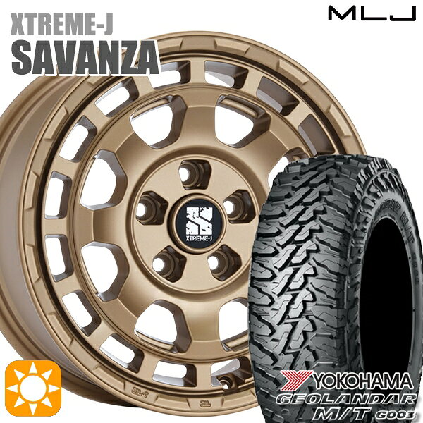【取付対象】デリカD5 225/70R16 103S ヨコハマ ジオランダーM/T G003 MLJ エクストリームJ SAVANZA BR 16インチ 7.0J 5H114.3+35 サマータイヤホイールセット