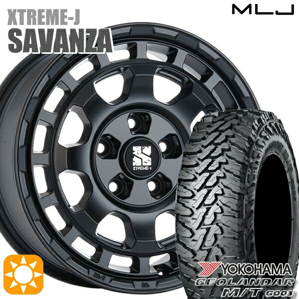 【取付対象】デリカD5 225/70R16 103S ヨコハマ ジオランダーM/T G003 MLJ エクストリームJ SAVANZA SB 16インチ 7.0J 5H114.3+35 サマータイヤホイールセット