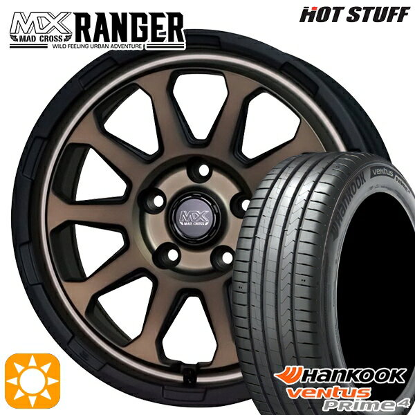 【取付対象】プリウスα ストリーム 205/60R16 96V XL ハンコック veNtus PRime4 K135 ホットスタッフ マッドクロス レンジャー マットブロンズ 16インチ 7.0J 5H114.3 サマータイヤホイールセット