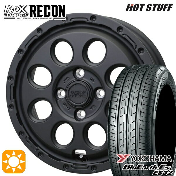 【取付対象】タンク ルーミー 165/65R14 79S ヨコハマ ブルーアース ES32 ホットスタッフ マッドクロス リーコン MBK 14インチ 5.0J 4H100 +35 サマータイヤホイールセット