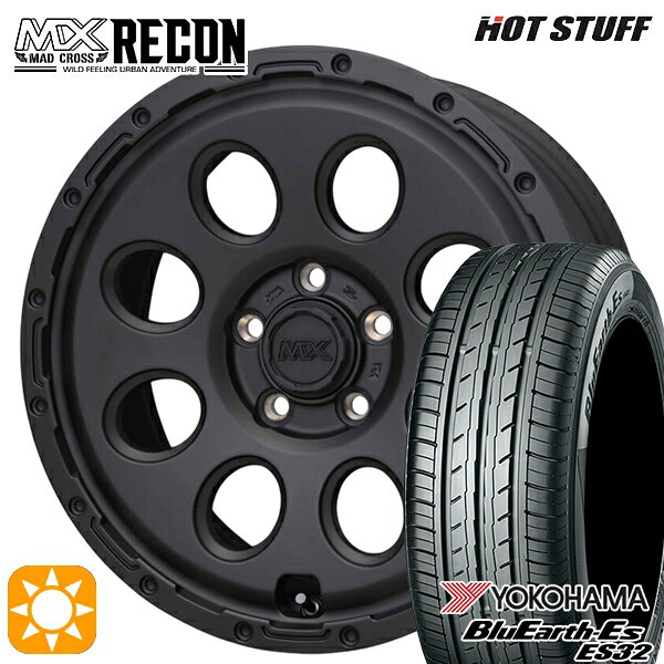 【取付対象】C-HR カローラクロス 215/60R17 96H ヨコハマ ブルーアース ES32 ホットスタッフ マッドクロス リーコン MBK 17インチ 7.5J 5H114.3 +38 サマータイヤホイールセット