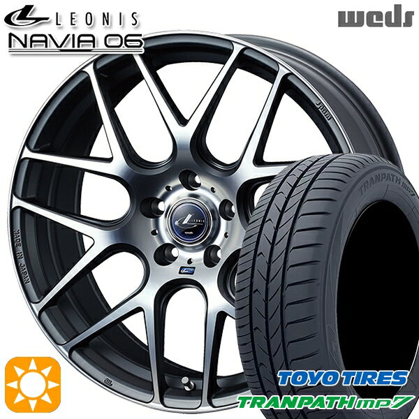 【取付対象】215/60R17 96H トーヨー トランパス mp7 Weds ウェッズ レオニス ナヴィア06 MGMC (マットガンメタマシニングカット) 17インチ 7.0J 5H114.3 サマータイヤホイールセット