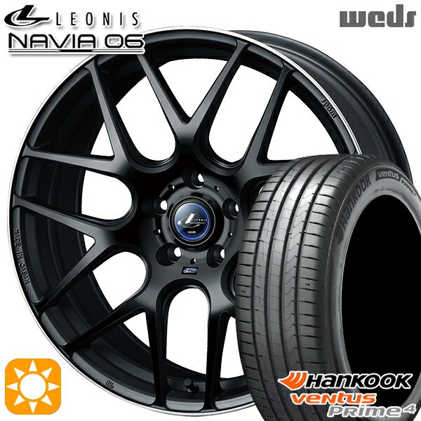 【取付対象】215/50R17 95W XL ハンコック veNtus PRime4 K135 Weds ウェッズ レオニス ナヴィア06 MBP (マットブラックリムポリッシュ) 17インチ 7.0J 5H114.3 サマータイヤホイールセット