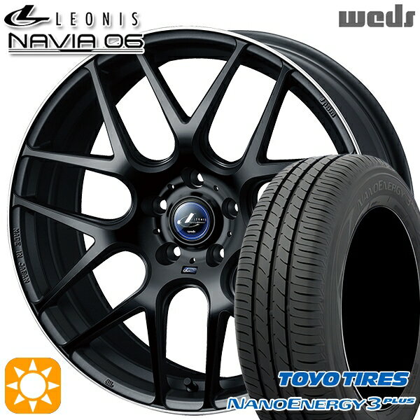 【取付対象】215/45R17 87W トーヨー ナノエナジー3プラス Weds ウェッズ レオニス ナヴィア06 MBP (マットブラックリムポリッシュ) 17インチ 7.0J 5H100 サマータイヤホイールセット