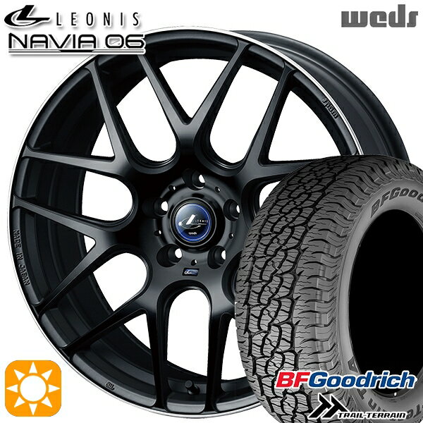 【取付対象】235/60R18 107H XL RBL BFグッドリッチ トレールテレーン Weds ウェッズ レオニス ナヴィア06 MBP (マットブラックリムポリッシュ) 18インチ 8.0J 5H114.3 サマータイヤホイールセット