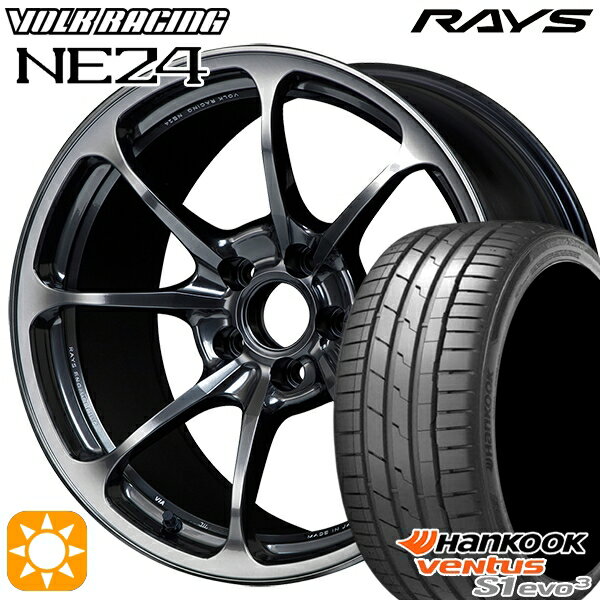 5/15ポイント5倍★225/45R19 96Y XL ハンコック veNtus S1 evo3 K127 RAYS ボルクレーシング NE24 HM 19インチ 8.0J 5H114.3 サマータイヤホイールセット