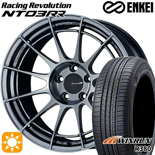 【取付対象】225/60R17 99V ウィンラン R380 ENKEI エンケイ レーシングレボリューション NT03RR ハイパーシルバー 17インチ 7.5J 5H114.3 サマータイヤホイールセット