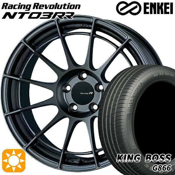 【取付対象】BMW F32/F33/F36 225/45R18 95W XL キングボス G866 ENKEI エンケイ レーシングレボリューション NT03RR マットダークガンメタリック 18インチ 8.0J 5H120 サマータイヤホイールセット