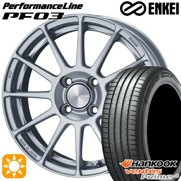 【取付対象】195/50R16 88V XL ハンコック veNtus PRime4 K135 ENKEI エンケイ パフォーマンスライン PF03 スパークルシルバー 16インチ 6.5J 4H100 サマータイヤホイールセット