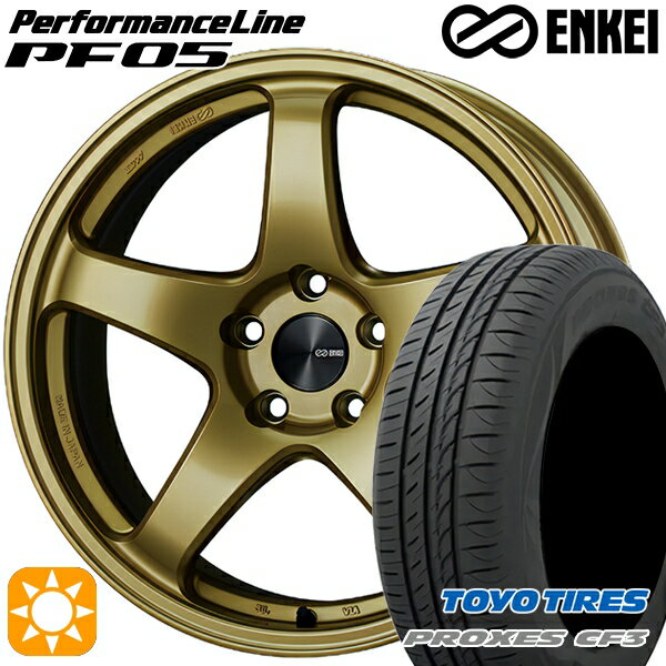 5/15ポイント5倍★ジェイド アクセラ 225/40R18 92W XL トーヨー プロクセス CF3 ENKEI エンケイ パフォーマンスライン PF05 ゴールド 18インチ 7.5J 5H114.3 サマータイヤホイールセット