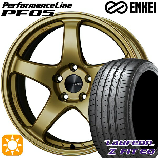 【取付対象】プリウスα クラウン 235/35R19 91Y XL ラウフェン Z FIT EQ LK03 ENKEI エンケイ パフォーマンスライン PF05 ゴールド 19インチ 8.0J 5H114.3 サマータイヤホイールセット