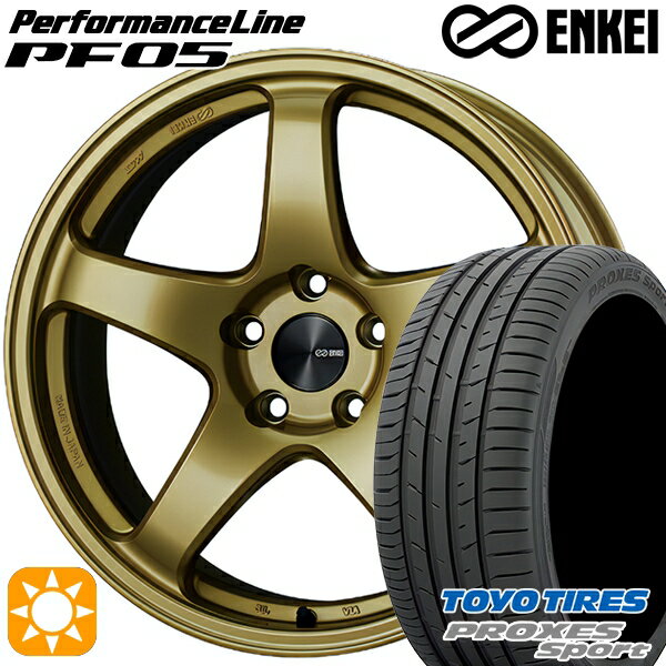 【18日限定!ダイヤモンド会員限定P13倍!】 225/45R19 (96Y) トーヨー プロクセススポーツ ENKEI エンケイ パフォーマンスライン PF05 ゴールド 19インチ 8.0J 5H114.3 サマータイヤホイールセット