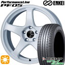 【取付対象】アイシス ノア 215/45R17 91W XL ダンロップ エナセーブ EC204 ENKEI エンケイ パフォーマンスライン PF05 ホワイト 17インチ 7.0J 5H114.3 サマータイヤホイールセット