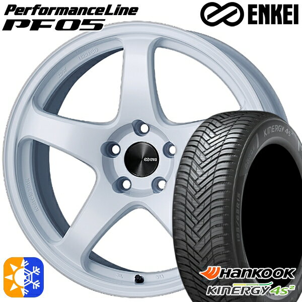 225/40R18 92Y XL ハンコック KInERGy 4s 2 (H750) ENKEI エンケイ パフォーマンスライン PF05 ホワイト 18インチ 7.5J 5H114.3 オールシーズンタイヤホイールセット
