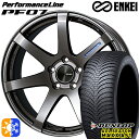【取付対象】アウトランダー エクストレイル 225/55R18 98H ダンロップ ALL SEASON MAXX AS1 ENKEI エンケイ パフォーマンス...