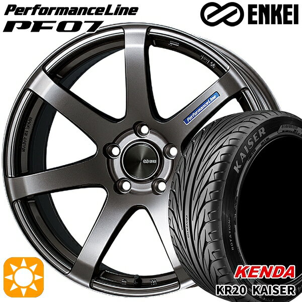 【18日限定!ダイヤモンド会員限定P13倍!】 アイシス ノア 215/45R17 91H ケンダ カイザー KR20 ENKEI エンケイ パフォーマンスライン PF07 ダークシルバー 17インチ 7.0J 5H114.3 サマータイヤホイールセット