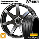 【取付対象】アイシス ノア 215/45R17 91W XL ピレリ パワジー ENKEI エンケイ パフォーマンスライン PF07 ダークシルバー 17インチ 7.0J 5H114.3 サマータイヤホイールセット