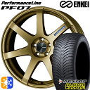 【取付対象】アウトランダー エクストレイル 225/55R18 98H ダンロップ ALL SEASON MAXX AS1 ENKEI エンケイ パフォーマンス...