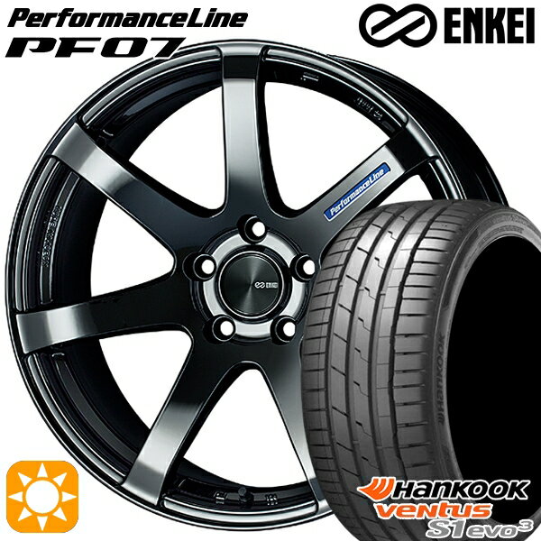 【取付対象】225/35R19 88Y XL ハンコック veNtus S1 evo3 K127 ENKEI エンケイ パフォーマンスライン PF07 SBK 19インチ 8.0J 5H114.3 サマータイヤホイールセット