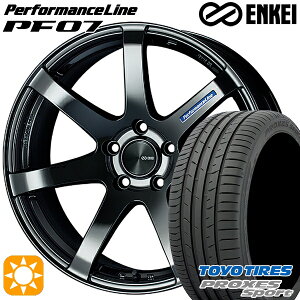 【取付対象】215/40R18 89Y トーヨー プロクセススポーツ ENKEI エンケイ パフォーマンスライン PF07 SBK 18インチ 7.5J 5H114.3 サマータイヤホイールセット