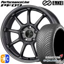 225/50R18 99W XL クムホ ソルウス 4S HA32 ENKEI エンケイ パフォーマンスライン PF09 ダークシルバー 18インチ 8.0J 5H114.3 オールシーズンタイヤホイールセット