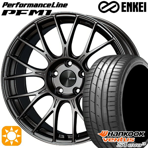【取付対象】215/40R18 89Y XL ハンコック veNtus S1 evo3 K127 ENKEI エンケイ パフォーマンスライン PFM1 ダークシルバー 18インチ 7.5J 5H114.3 サマータイヤホイールセット