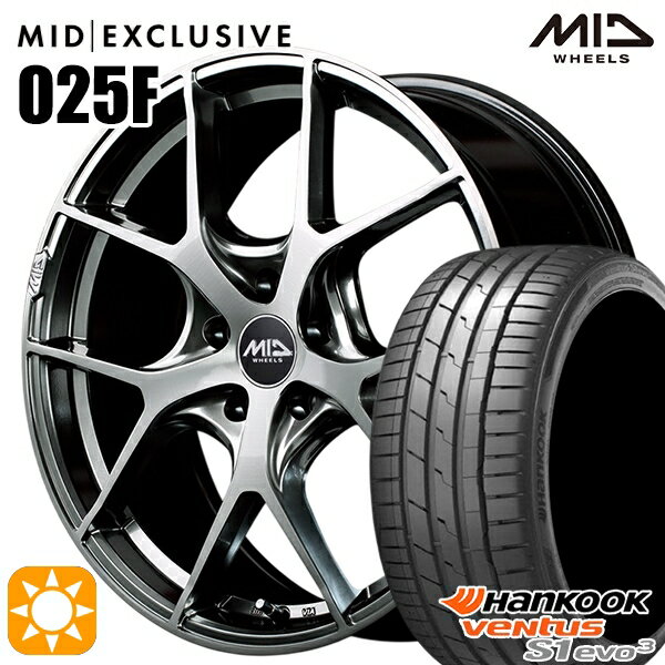 【取付対象】225/35R20 93Y XL ハンコック veNtus S1 evo3 K127 MID RMP 025F ハイパーメタルコート/ブラッシュド 20インチ 8.5J 5H114.3 サマータイヤホイールセット