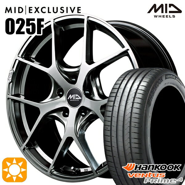 【取付対象】215/50R17 95W XL ハンコック veNtus PRime4 K135 MID RMP 025F ハイパーメタルコート/ブラッシュド 17インチ 7.0J 5H114.3 サマータイヤホイールセット