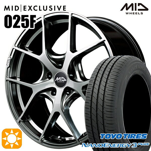 【取付対象】215/40R18 85W トーヨー ナノエナジー3プラス MID RMP 025F ハイパーメタルコート/ブラッシュド 18インチ 7.0J 5H114.3 サマータイヤホイールセット