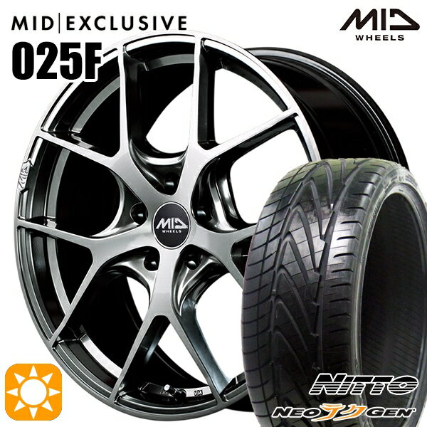 【取付対象】225/30R20 85W ニットー NEOテクGEN MID RMP 025F ハイパーメタルコート/ブラッシュド 20インチ 8.5J 5H114.3 サマータイヤホイールセット