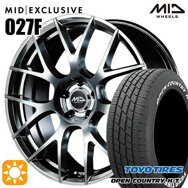 【取付対象】225/60R18 100H トーヨー オープンカントリー H/T2 WL MID RMP 027F ハイパーメタルコート/ミラーカット 18インチ 7.0J 5H114.3 サマータイヤホイールセット
