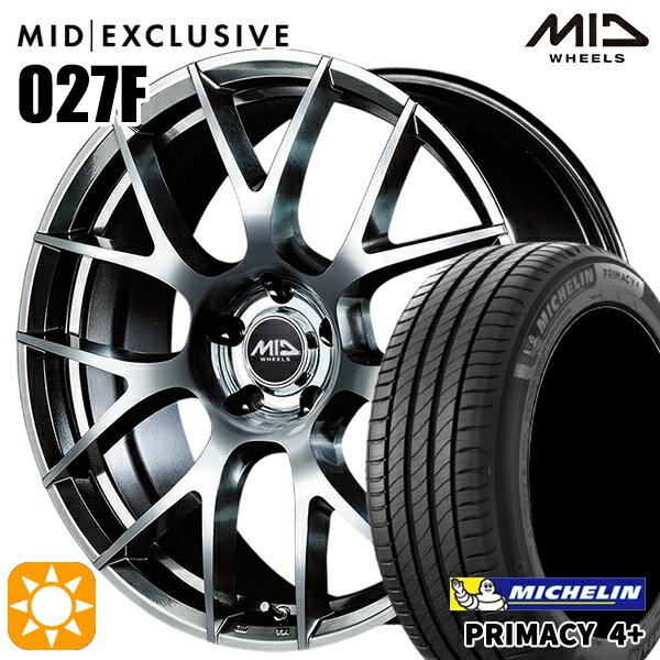 【取付対象】205/50R17 93W XL ミシュラン プライマシー4プラス MID RMP 027F ハイパーメタルコート/ミラーカット 17インチ 7.0J 5H114.3 サマータイヤホイールセット