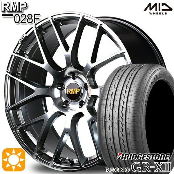 5/20ポイント5倍★225/40R19 89W ブリヂストン レグノ GRX2 MID RMP 028F ハイパーメタルコート/ミラーカット 19インチ 8.0J 5H114.3 サマータイヤホイールセット