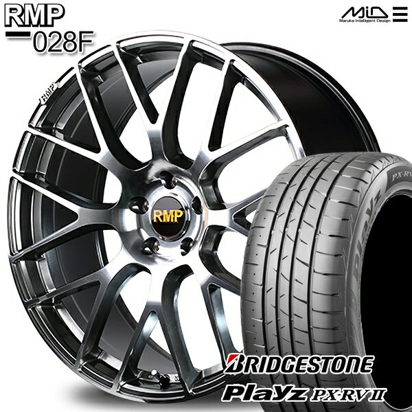 アルファード ヴェルファイア 245/40R19 98W XL ブリヂストン (BRIDGESTONE) プレイズ PX-RV2 MID RMP 028F 19インチ 8.0J 5H114.3 ハイパーメタルコート/ミラーカット 新品サマータイヤホイール 4本セット 送料無料