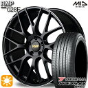 【取付対象】C-HR カローラクロス 225/45R19 96W XL ヨコハマ ブルーアース RV03 MID RMP 028F セミグロスBK/リムエッジDCロゴMC 19インチ 8.0J 5H114.3 サマータイヤホイールセット