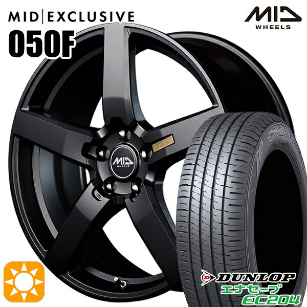 【取付対象】225/45R18 95W XL ダンロップ エナセーブ EC204 MID RMP 050F セミグロスガンメタ 18インチ 7.0J 5H114.3 サマータイヤホイールセット
