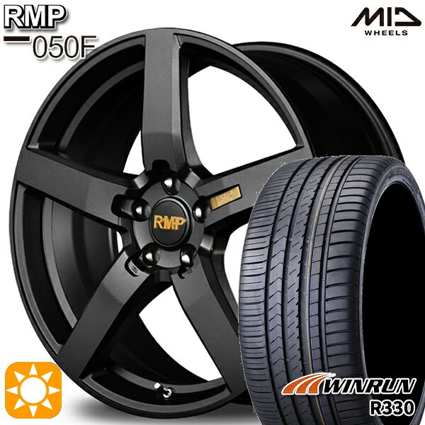 【18日限定!ダイヤモンド会員限定P13倍!】 225/35R20 93W XL ウィンラン R330 MID RMP 050F セミグロスガンメタ 20インチ 8.5J 5H114.3 サマータイヤホイールセット