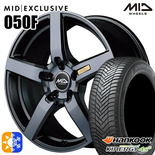 225/40R18 92Y XL ハンコック KInERGy 4s 2 (H750) MID RMP 050F ガンメタDC/マットスモーククリア 18インチ 7.0J 5H114.3 オールシーズンタイヤホイールセット