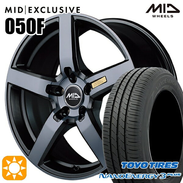 【取付対象】215/45R18 89W トーヨー ナノエナジー3プラス MID RMP 050F ガンメタDC/マットスモーククリア 18インチ 7.0J 5H114.3 サマータイヤホイールセット