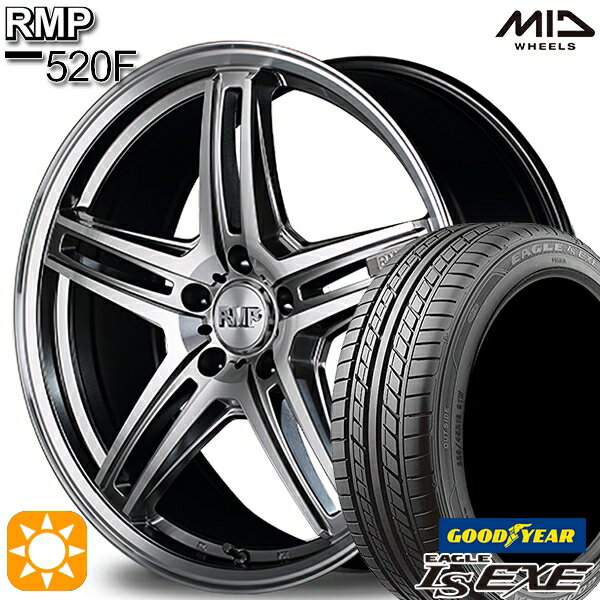 5/15ポイント5倍★エクストレイル アテンザ 225/55R17 97V グッドイヤー イーグル LSEXE MID RMP 520F 17インチ 7.0J 5H114.3 サマータイヤホイールセット